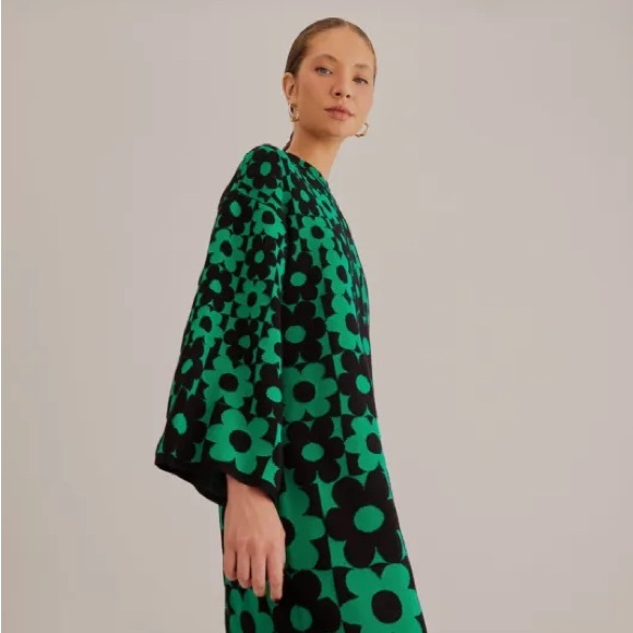 FARM Rio Green Lovedaisy Floral Knit Dress - Picture 3 of 7